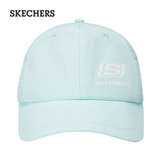 斯凯奇（Skechers）夏季男女童棒球帽网布透气鸭舌帽P223K026 冷水蓝色 均码