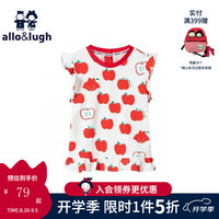 allo&lugh阿路和如童装夏季女童短袖T恤水果上衣可爱休闲外出服 印花 100cm
