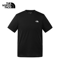 THE NORTH FACE 北面 男吸湿运动半袖舒适柔软简约24春夏新款|8826 JK3/黑色 /185