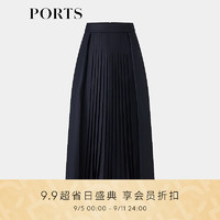 PORTS女装2024秋季半身裙LT9S032VWF043 丈青 8