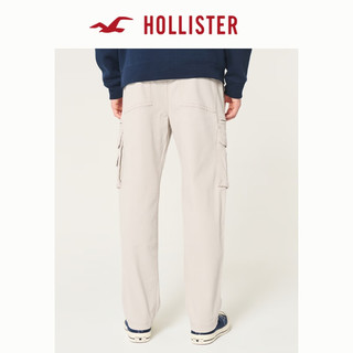 HOLLISTER24秋侧边大口袋休闲宽松工装裤长裤 男 KI330-4130 奶油色 34/30 175/86A