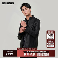 利郎（LILANZ）官方真皮皮衣男外套绵羊头层皮革立领机车时尚男士皮夹克 黑色（23QZP0221Y） 1