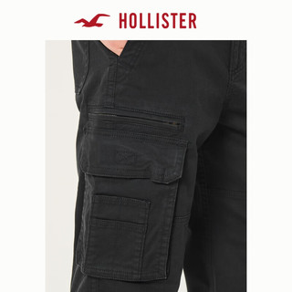 HOLLISTER24秋侧边大口袋休闲宽松工装裤长裤 男 KI330-4116 黑色 28/30 175/70A