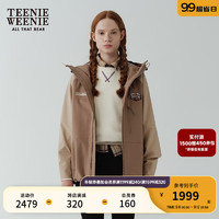 Teenie Weenie小熊2024年秋季三合一羽绒服防水防风外套 棕色 165/M