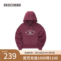 斯凯奇（Skechers）秋冬女加绒蓄热保暖时尚百搭柔软L324W051 粉黛色/02C9 XXL