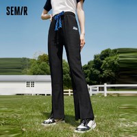 Semir 森马 休闲 开叉喇叭裤】-黑色 165/70A/L