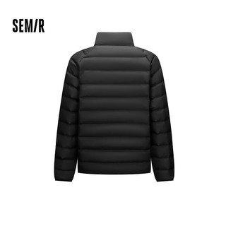 森马（Semir）防护外套|羽绒服男2024冬防水外套薄款内搭 黑色（灰鸭绒）90001 175/92A/L