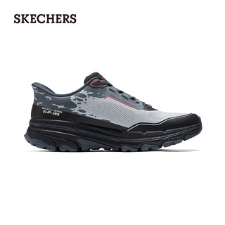 斯凯奇（Skechers）闪穿鞋|2024男子休闲运动鞋轻质220761 暗灰蓝色/SLT 45.5