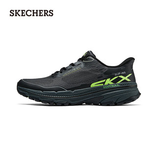 斯凯奇（Skechers）闪穿鞋|2024男子休闲运动鞋轻质220761 黑色/灰色/BKGY 41