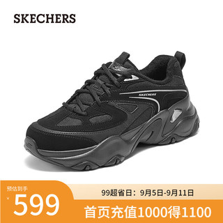 斯凯奇（Skechers）女子复古高透气舒适支撑干爽百搭时尚150522 全黑色/BBK 37.5