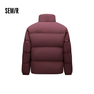 森马（Semir）轻松羽绒|羽绒服男2024冬季防风防水外套款 黑红色调（灰鸭绒）00396 155/76A/XXS