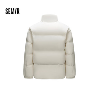 森马（Semir）轻松羽绒|羽绒服男2024冬季防风防水外套款 灰白（白鸭绒）10812 185/100A/XXL