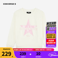 Converse匡威儿童装女童卫衣2024秋季中大童上衣休闲打底衫潮 古典白 120/60（6）