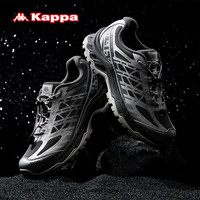 KAPPA卡帕男鞋户外运动鞋子男夏季透气老爹鞋登山跑步鞋网面休闲鞋 冷灰色/石涅灰 39