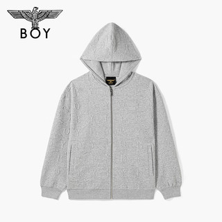 BOY LONDON24款外套字母提花宽松休闲连帽开衫卫衣N06016 米白色 M