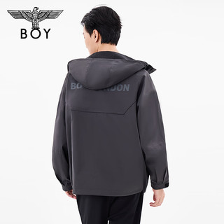 BOY LONDON秋24款户外运动徒步灰色连帽外套N23047 灰色 XS