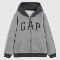 Gap 盖璞 男女童LOGO碳素软磨抓绒柔软卫衣运动上衣836686