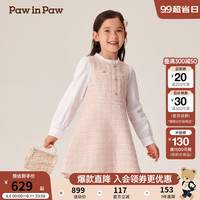 PawinPaw卡通小熊童装2024年秋冬女童梭织连衣裙 Pink粉红色/25 160cm