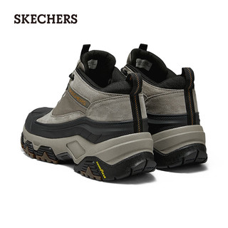 斯凯奇（Skechers）2024男子增高厚底高帮运动鞋237461C 自然色/灰色/NTGY 42.5