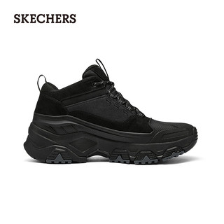 斯凯奇（Skechers）2024男子增高厚底高帮运动鞋237461C 全黑色/BBK 41