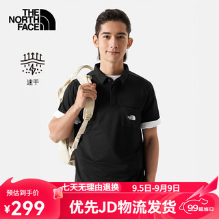 THE NORTH FACE 北面 24春夏北面POLO衫男款户外柔软舒适吸湿透气速干POLO短袖8AV2 JK3 S