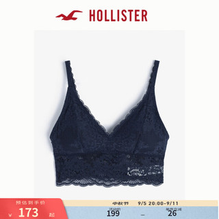 HOLLISTER24秋季辣妹轻薄法式三角杯蕾丝胸衣 女 KI338-4003 海军蓝 S (165/88A)