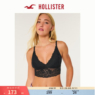 HOLLISTER24秋季辣妹轻薄法式三角杯蕾丝胸衣 女 KI338-4003 黑色 XS (160/84A)