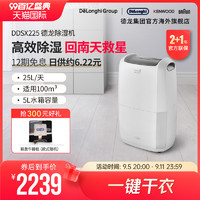 De'Longhi 德龙 Delonghi/德龙 DDSX225 除湿机家用抽湿机吸湿器可干衣卧室内小型