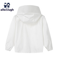 allo&lugh阿路和如柔软件舒适空调外衫儿童童装男女童薄款透气防蚊外套 白色 130cm