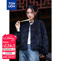 唐狮 TONLION2024秋季外套女新中式立领外套宽松盘扣TB 黑色 XL