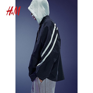 H&M2024秋季男装女装宽松版型尼龙外套式衬衫1238241 红色 175/100