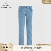 布克兄弟（BrooksBrothers）男士24春夏经典纯色休闲牛仔裤 4000-亮蓝色 36/32