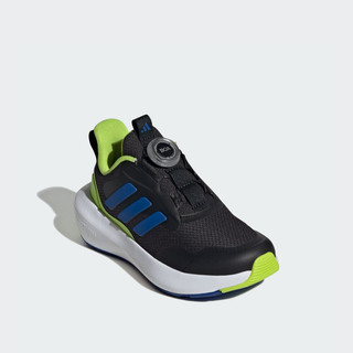 adidas FortaRun 3.0旋转按钮休闲运动鞋男女小童阿迪达斯轻运动 一号黑/皇家蓝/绿荧光 34码