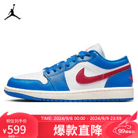 NIKE 耐克 篮球鞋女子AJ1乔1 JORDAN 1运动鞋DC0774-416白/蓝36