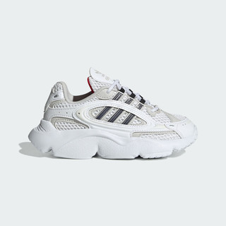 adidas OZMILLEN EL轻盈百搭老爹鞋男小童儿童阿迪达斯官方三叶草 白/浅灰/黑色