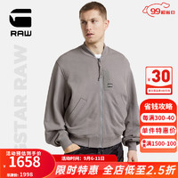 G-STAR RAW24秋冬新款GA-1 飞行员夹克宽松休闲舒适保暖男装外套上衣D25107 暗灰