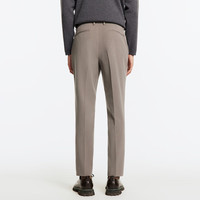 九牧王男裤西裤男2024秋冬仿毛西裤微弹正装修身裤男M 修身版+卡其+JA2DV70232 170/74A 30码 (2.28)尺 76cm