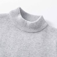 小猪班纳童装2024秋冬装儿童毛衣中大童男童毛衫女童上衣加绒款 灰色 120cm