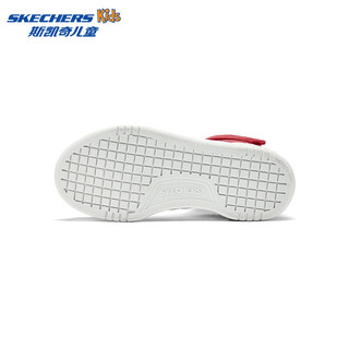                                                             Skechers斯凯奇儿童春秋时尚低帮板鞋休闲运动鞋轻便中大童小白鞋405636L 红色/白色/RDW 35码