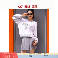 HOLLISTER24秋冬新款美式宽松休闲城市印花抓绒卫衣女 KI352-4148