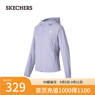 斯凯奇（Skechers）2024年秋季男女款保温柔软舒适防污P424W148 浅紫色/047U XXL