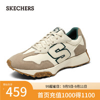 斯凯奇（Skechers）男鞋2024春夏复古德训鞋阿甘鞋舒适210744 乳白色/OFWT 43