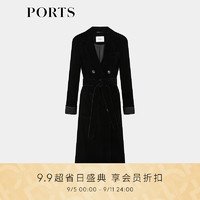 PORTS宝姿女装2024秋季大衣LT9C002NWR002 黑色 12