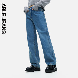 ABLE JEANS【直筒裤】24冬季女士复古直筒裤901559 复古天晴蓝【9月17日前】 24/28