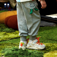 allo&lugh阿路和如儿童女童裤子小童长裤舒适时尚百搭休闲裤针织裤 浅灰色 120cm