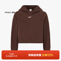 little MO&Co.REEBOK联名系列 little moco童装24秋装女童短款连帽衫卫衣 布朗尼色 140/68