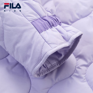 FILA【新雪丽棉】斐乐童装儿童外套2024冬季女中大童保暖棉服 淡夕颜紫-PR 130cm