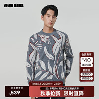 利郎（LILANZ）官方羊毛衫男半高领修身提花时尚秋季男士毛衫 灰色（23QMS6101S） 1