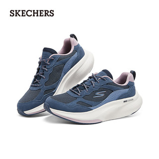 斯凯奇（Skechers）2024年秋季女款高回弹健步鞋复古配色125060 海军蓝色/粉红色/NVPK 38.5