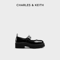 CHARLES & KEITH CHARLES&KEITH24秋新款CK1-70900541厚底一字扣圆头玛丽珍鞋单鞋